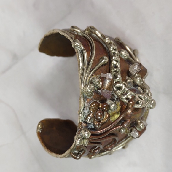 Artisan Crafted Brutalist Cuff Bracelet - Picture 6 of 15